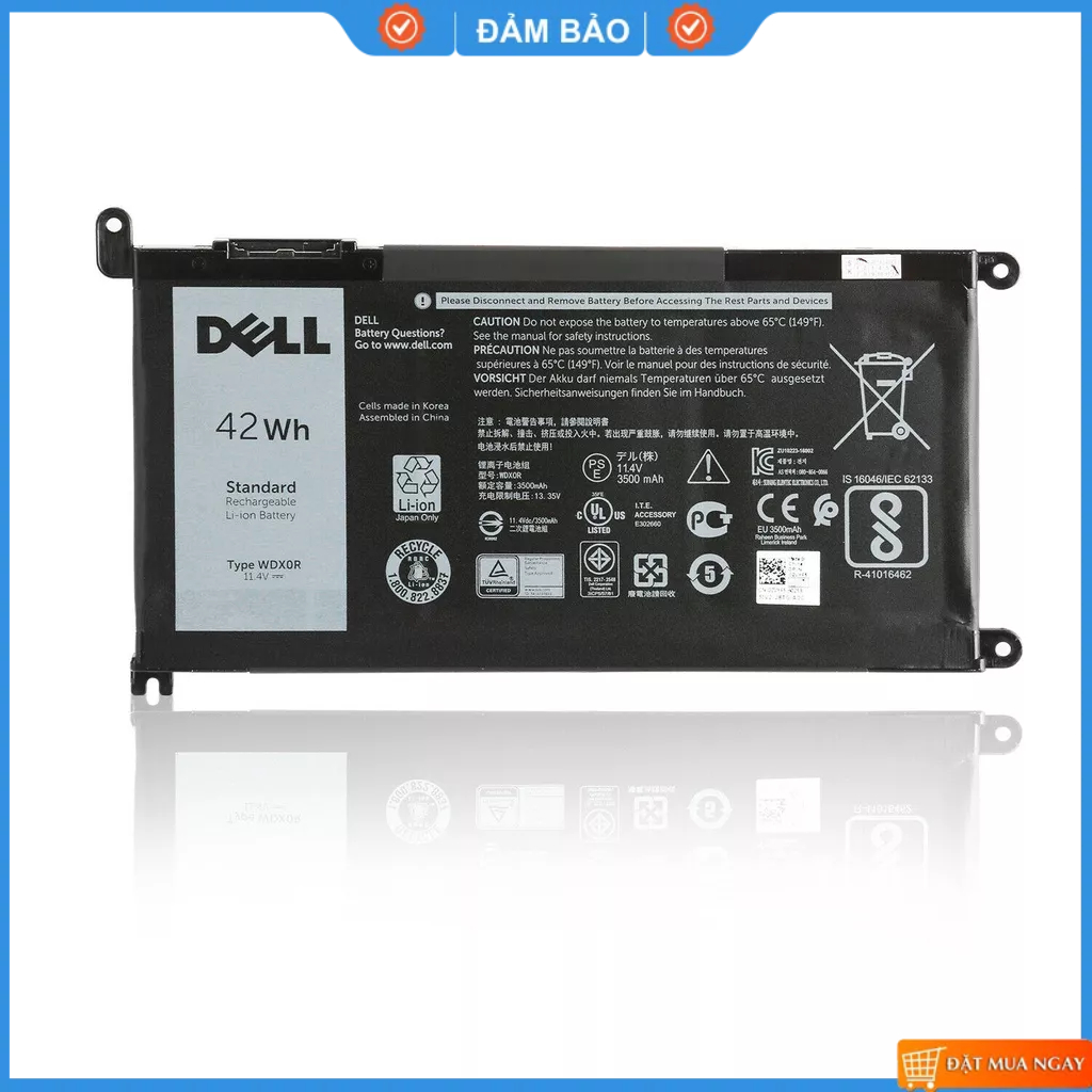 PIN ZIN DELL inspiron vostro 5567 5568 5468 7579 5480 3180 3189 3580 5368 7378 7368 5765 7569 7460 WDX0R ZIN NÉW 100%