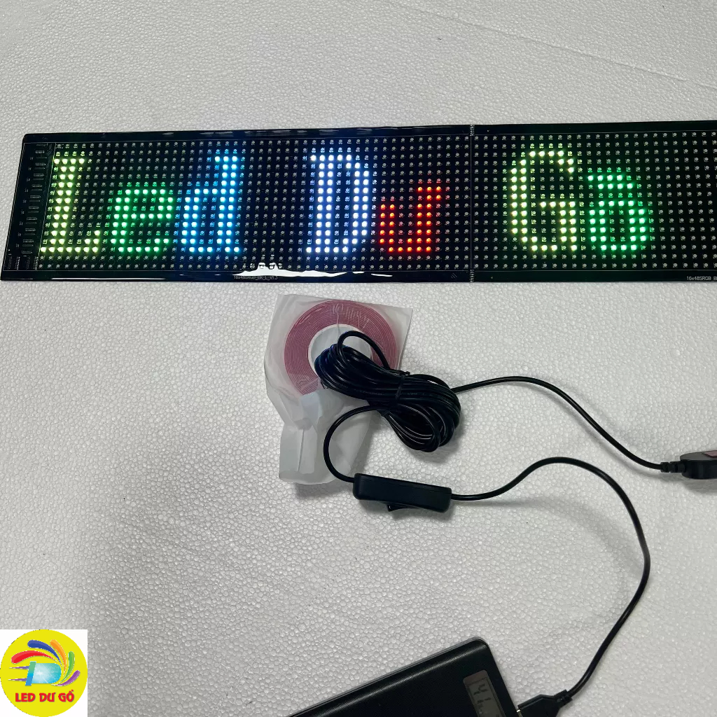 Bảng LED dẻo gắn Ôtô kích thước 12cm x 68cm