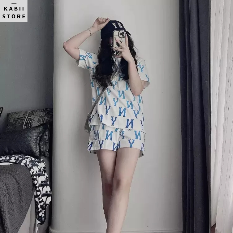 Set bộ nữ họa tiết NY 3 màu siêu hot, chất cotton khô siêu mát, dày đẹp full size