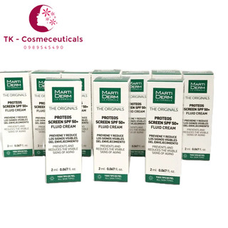 Kem chống nắng martiderm / marti derm proteos screen spf 50+ fluid cream - mini size - 2ml