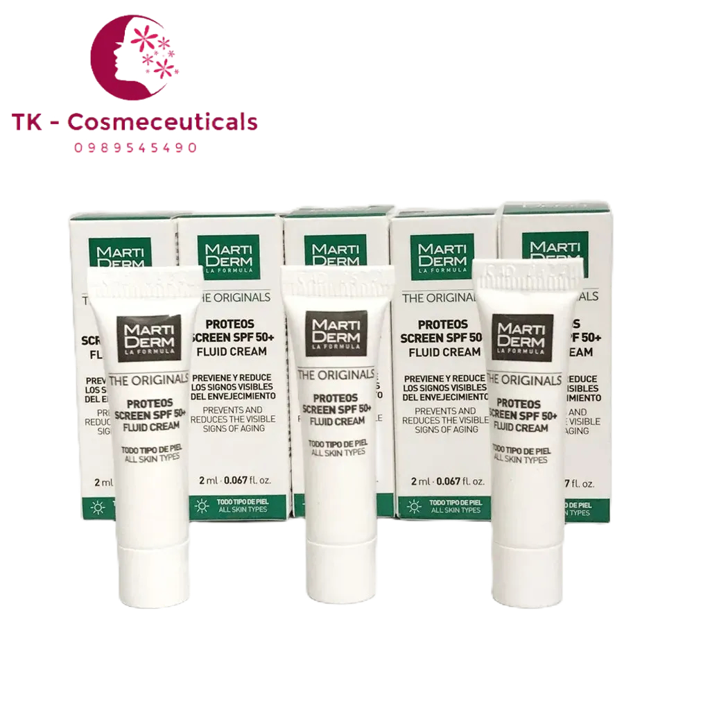 Kem Chống Nắng MARTIDERM / MARTI DERM Proteos Screen SPF 50+ Fluid Cream - Mini Size - 2ml