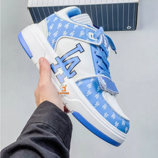 Giày sneaker MLB Liner Monogram LA xanh - Bản đẹp | Fullbox