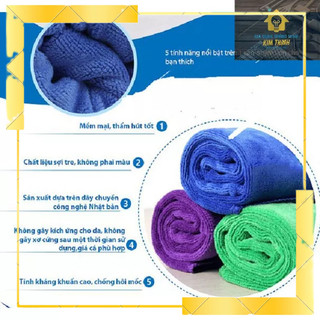 Khăn lau Microfiber mềm mịn siêu thấm hút đủ size - Có thể dùng gội đầu trong spa, khăn rửa mặt, lau xe