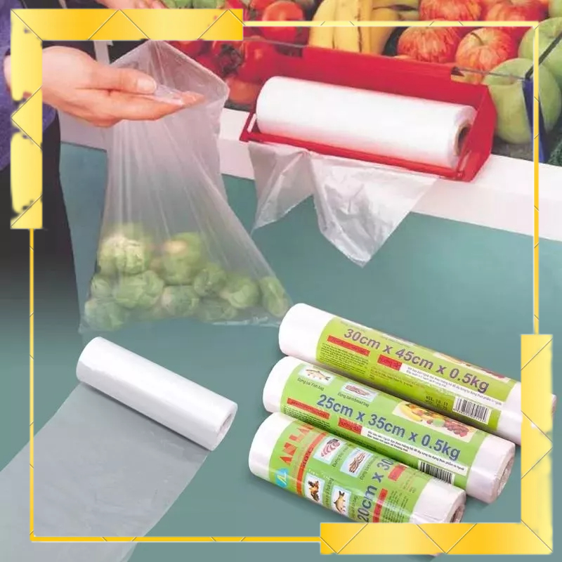 Cuộn Túi Đựng Thực Phẩm 500gr - Sinh Học Tự Hủy an lanh