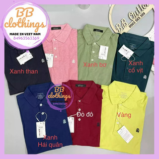Áo polo nam chất cotton cá sâu xuất dư xịn