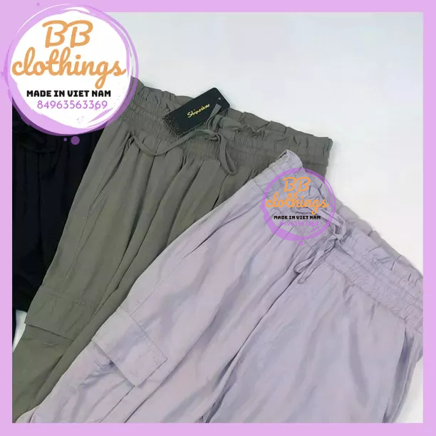Quần lanh rayon nữ bo gấu xuất dư