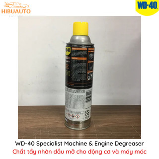 Chất Tẩy Nhờn Dầu Mỡ Mạnh mẽ WD-40 Machine & Engine Degrease 450ml, Làm Sạch Động Cơ
