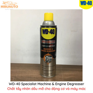 Chất Tẩy Nhờn Dầu Mỡ Mạnh mẽ WD-40 Machine & Engine Degrease 450ml, Làm Sạch Động Cơ