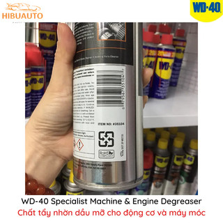 Chất Tẩy Nhờn Dầu Mỡ Mạnh mẽ WD-40 Machine & Engine Degrease 450ml, Làm Sạch Động Cơ