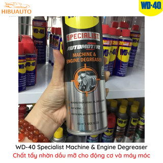 Chất Tẩy Nhờn Dầu Mỡ Mạnh mẽ WD-40 Machine & Engine Degrease 450ml, Làm Sạch Động Cơ