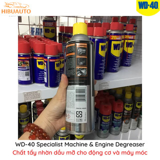 Chất Tẩy Nhờn Dầu Mỡ Mạnh mẽ WD-40 Machine & Engine Degrease 450ml, Làm Sạch Động Cơ