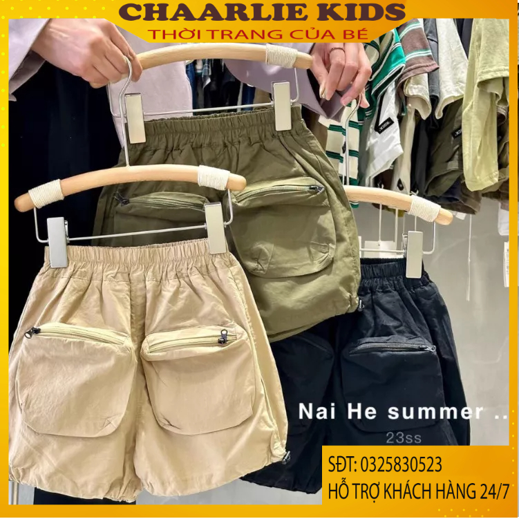 Quần Sooc Cho Bé, Quần Đùi Wang Chất Thô Gió Mềm Mịn Thoáng Mát Cho Bé Trai Và Bé Gái Từ 8 Đén 32Kg -Thời Trang Trẻ Em