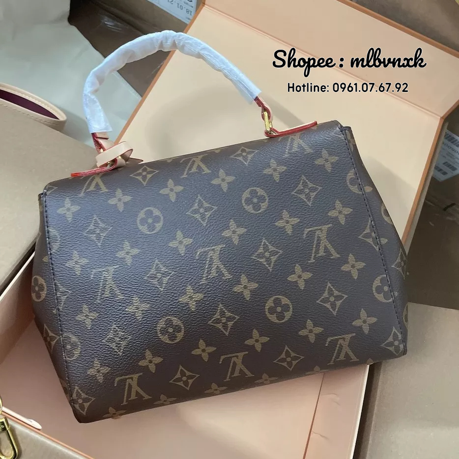 ẢNH THẬT / FULL  2 BOX - Túi LV Cặp Bản To, Lót Đỏ, Dây Bản To - LOUIS VUlTTON BOX MẪU MỚI