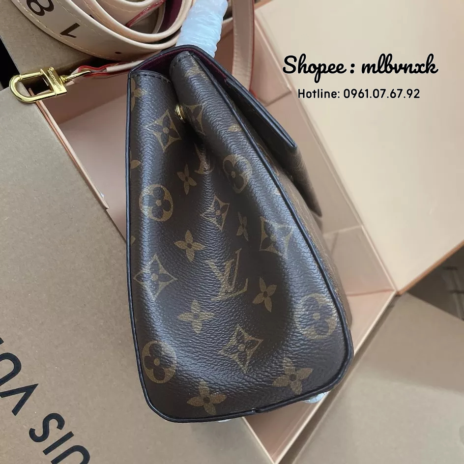 ẢNH THẬT / FULL  2 BOX - Túi LV Cặp Bản To, Lót Đỏ, Dây Bản To - LOUIS VUlTTON BOX MẪU MỚI