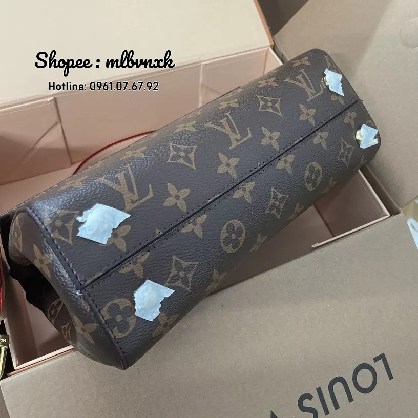 ẢNH THẬT / FULL  2 BOX - Túi LV Cặp Bản To, Lót Đỏ, Dây Bản To - LOUIS VUlTTON BOX MẪU MỚI