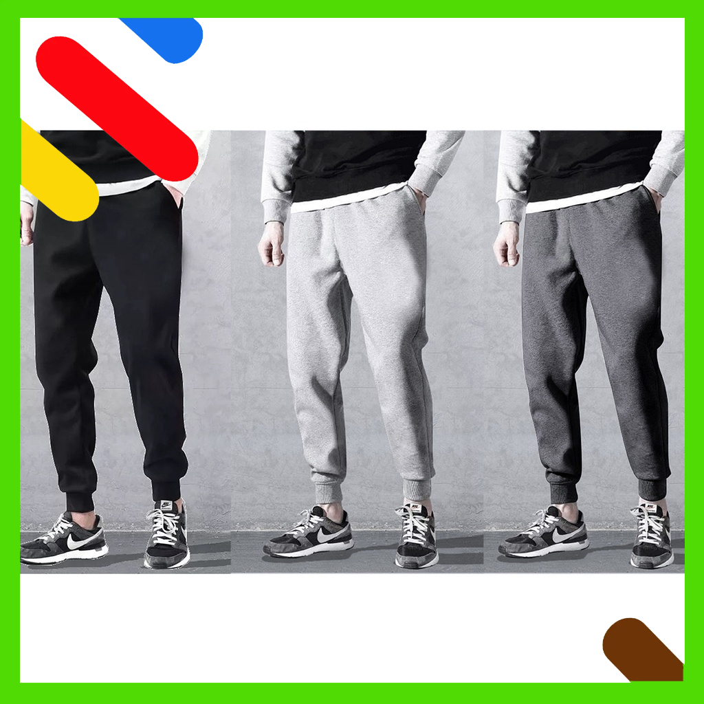 Quần Jogger NỈ UNISEX Trơn Basic