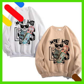 Áo Sweater UNISEX in hình mèo trượt ván DQ