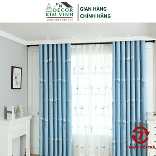 Rèm Vải Hoa Bồ Công Anh Decor Kim Vinh Khoen Lỗ DCKV204
