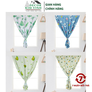 Rèm dán tường decor kim vinh không cần thanh treo cao 1.35 mét