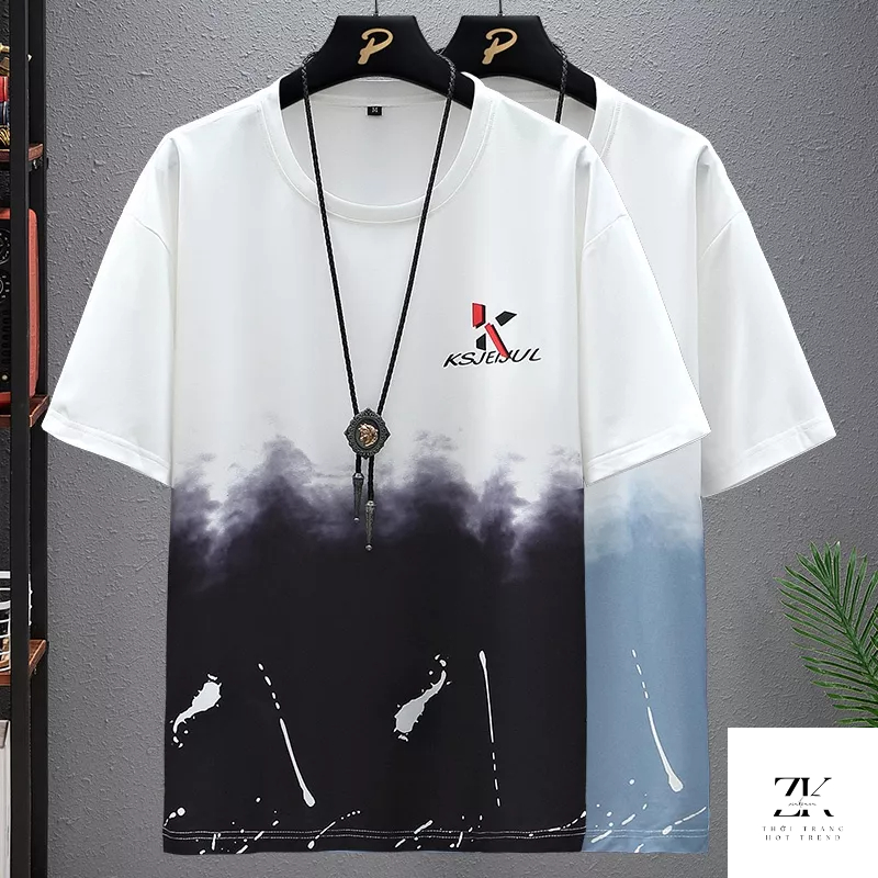 Áo Loang Màu Nam Áo Thun Ngắn Tay Thời Trang Zenkocs3 MEN TOP 221