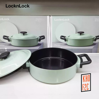 [LocknLock] Nồi Decore Lòng Phủ Chống Dính Ceramic LDE1244IH 24cm - Màu Mint (Đáy Từ)