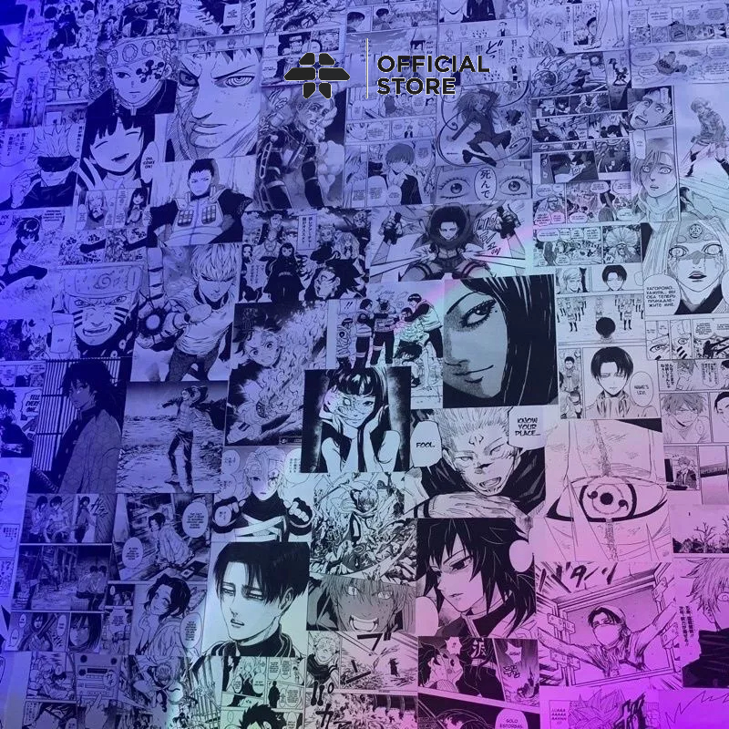 200 Tờ Tranh dán tường poster Kimetsu no Yaiba Demon Slayer anime manga decor góc học tập làm việc