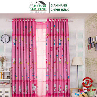 Rèm Vải Khoen Lỗ, Khoen Ri Đô, Rèm Dán Kitty Nhật Decor Kim Vinh DCKV146