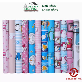 Decal Giấy Dán Tường Decor Kim Vinh Các Mẫu Hoạt Hình Keo Sẵn Khổ Rộng 45cm Cuộn 10m