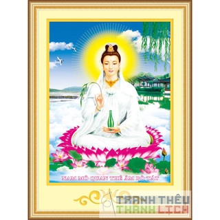 Tranh thêu phật bà Quan Thế Âm Bồ Tát 3D Ailuo AL53461