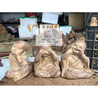 Bộ tượng tam không để bàn gỗ bách xanh thơm ngát