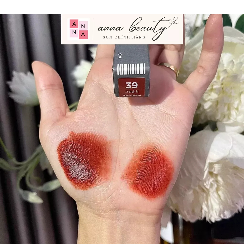 [Màu Mới 39] Son Kem Lì BBIA 39 feign Longing - A12 đỏ gạch