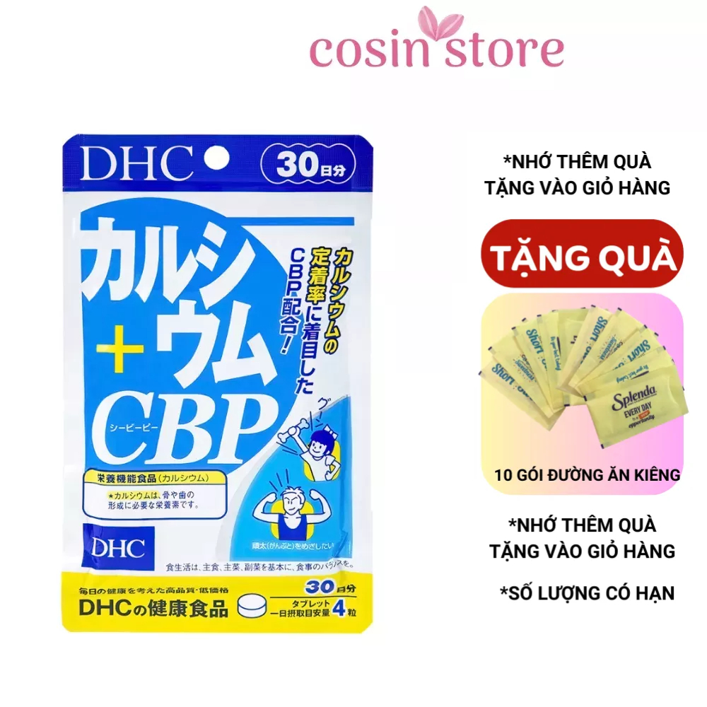 Viên Uống Bổ Sung Canxi DHC Calcium + CBP 120 Viên 30 Ngày Dùng