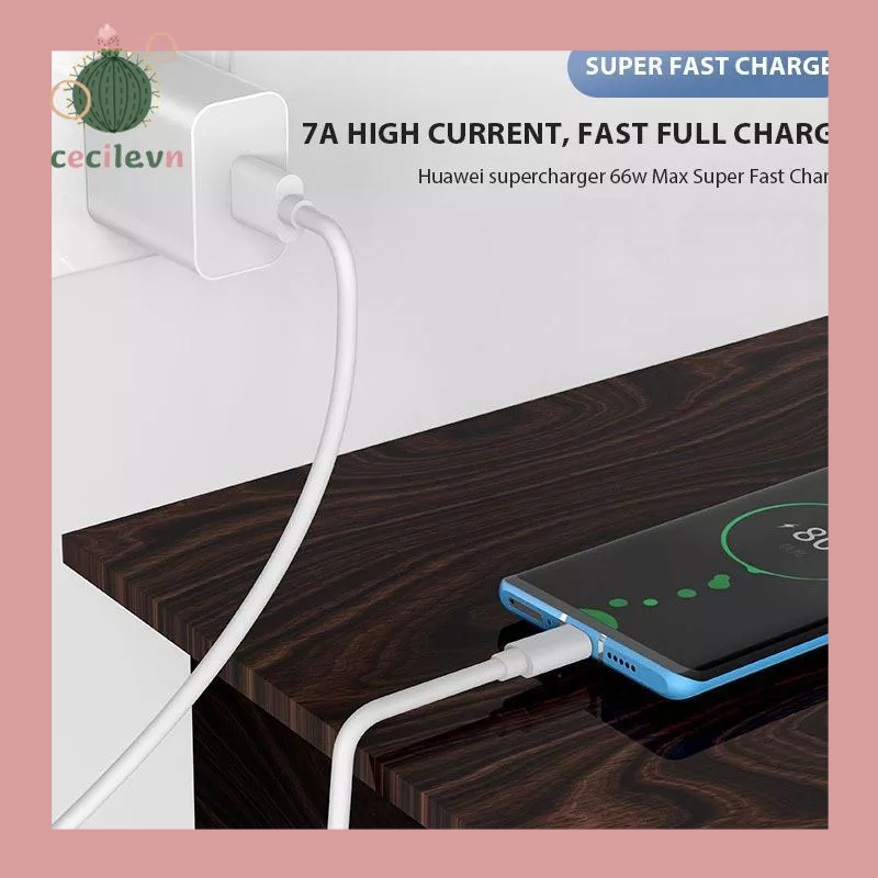 COD Dây Cáp Sạc Nhanh USB 7A 100W Type C Cho Huawei Mate 40 30 Xiaomi Samsung-CE