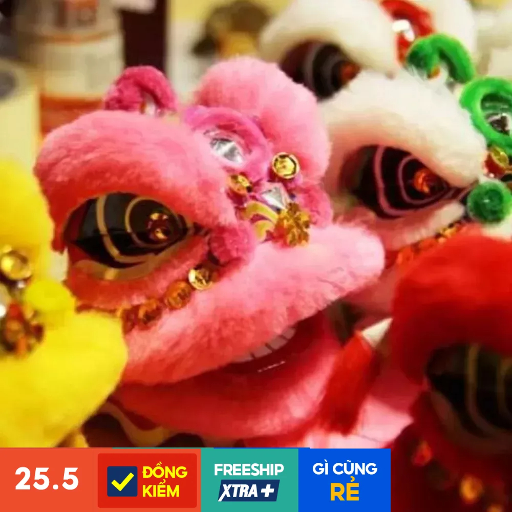 Mô hình đầu lân mini mô hình đầu lân sư rồng trang trí decor quà tặng quà lưu niệm cho lễ Tết, khai trương