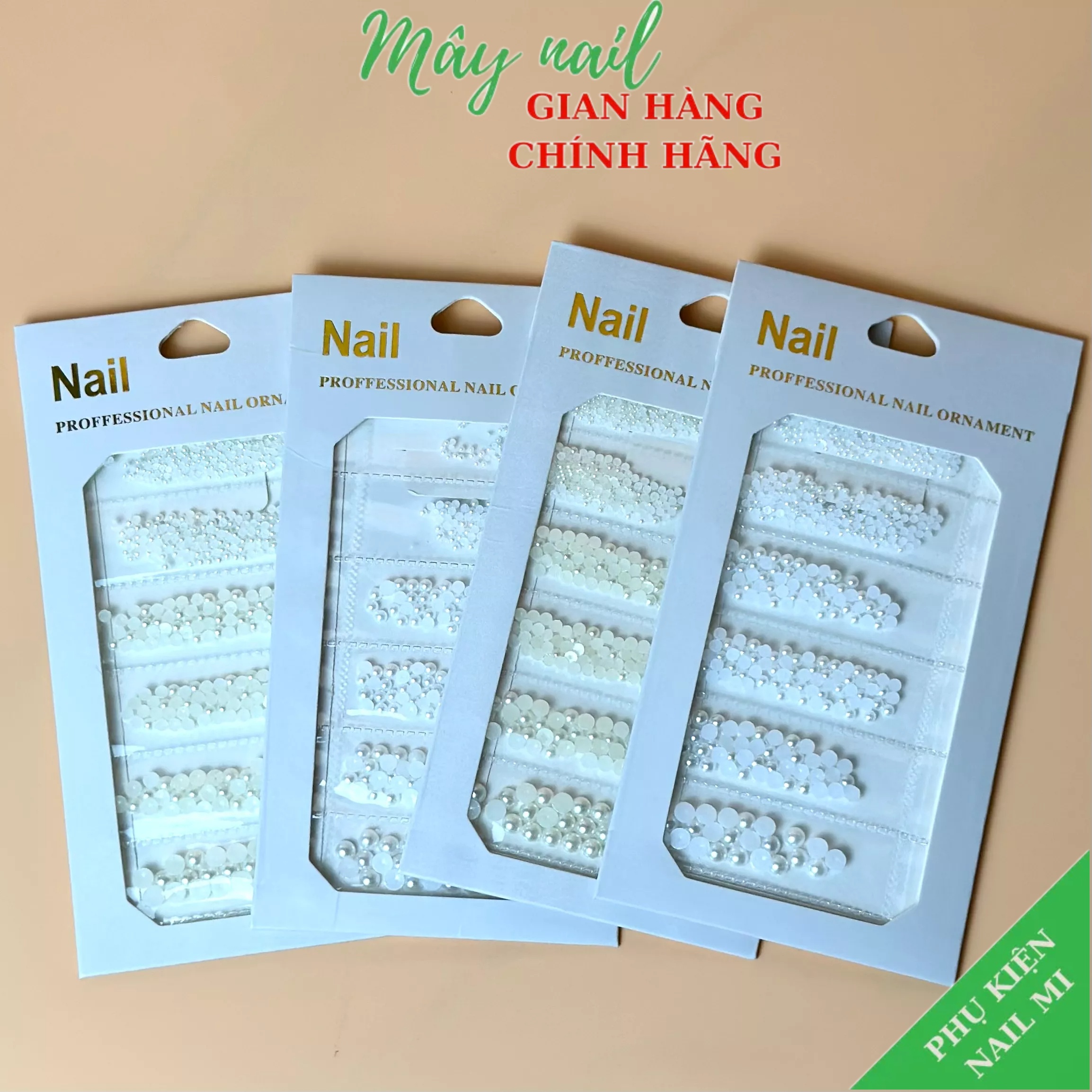 Sét trai nửa gắn móng trang trí móng