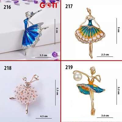 GOTI - Cài Áo Ba Lê Nhiều Màu Kiểu Dáng Trâm Ghim Phụ Kiện Đẹp Dành Cho Nữ