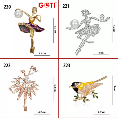 GOTI - Tag Cài Áo Hình Ba Lê Nhiều Mẫu Cao Cấp Kiểu Phụ Kiện Charm Cài Sang Trọng