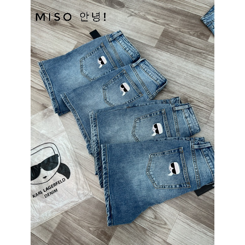 Short jean K.A.R.L thêu hàng xuất xịn