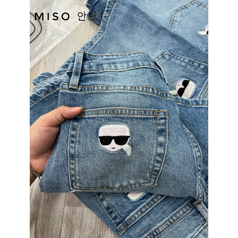 Short jean K.A.R.L thêu hàng xuất xịn
