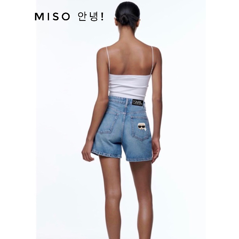 Short jean K.A.R.L thêu hàng xuất xịn