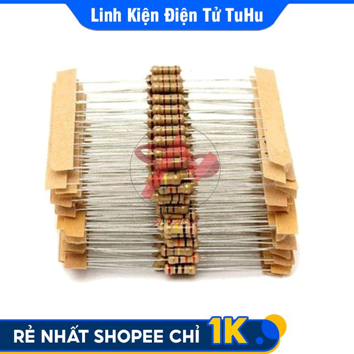 Trở Cắm 1/4W 50 Con/Túi Giá Trị Trong Khoảng 12k - 180k Ohm