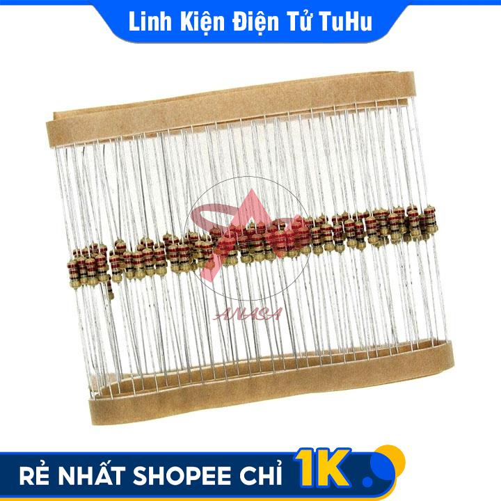Trở Cắm 1/4W 50 Con/Túi Giá Trị Trong Khoảng 56 - 590 Ohm