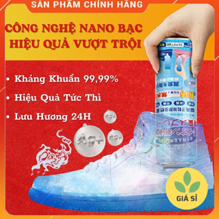 Bình Xịt Khử Mùi Giày Tỏa Hương Thơm Chống Hôi Chân, Chai Xịt Khử Mùi Giày Công Nghệ Bạc AG+ Dung Tích 260ml Khử Mùi 24h