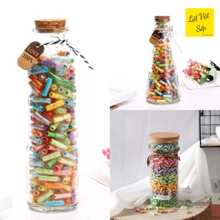 Giấy viết điều ước/viên nang giấy viết điều ước nhiều màu/nhiều màu lấp lánh/nhiều màu dạ quang/màu đen 10/30/50 viên
