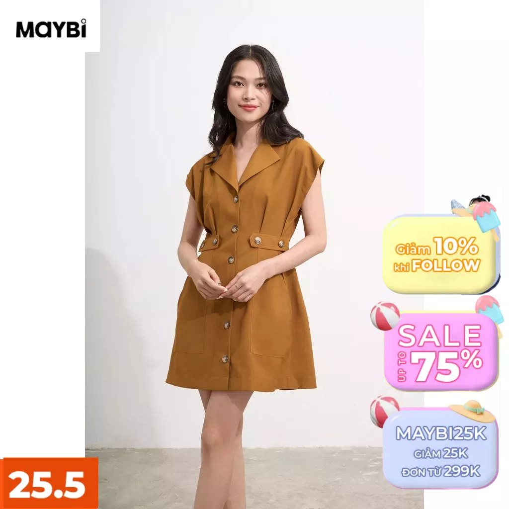Đầm suit Maybi form A phối đai eo kiểu