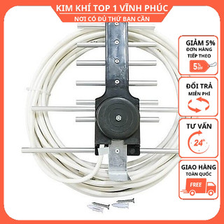 Ăng ten tivi thu sóng dvb t2 kèm dây 12m-15m