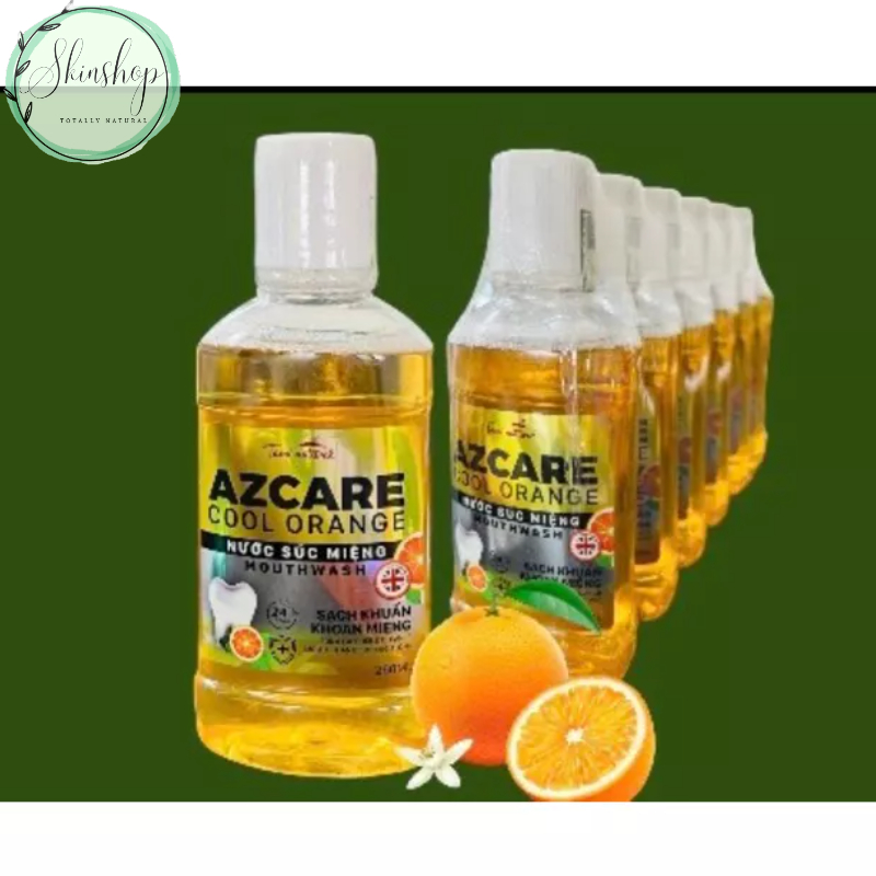 Nước súc miệng AZCARE  - bảo vệ răng khỏi vi khuẩn sâu răng, làm giảm ê buốt, làm cho hơi thở thơm mát.