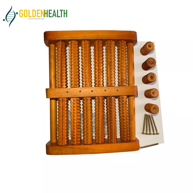 Bàn lăn chân gỗ Massage 6 hàng ( 31 x 24 x 10 cm)