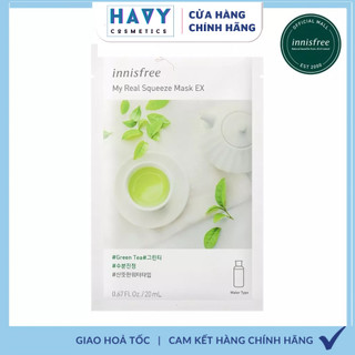 Mặt Nạ Giấy Cấp Nước & Làm Dịu Da  Innisfree My Real Squeeze Mask 20ml