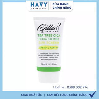 Kem Chống Nắng Tràm Trà Gilla8 Tea Tree Cica Extra Calming Sun Screen